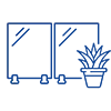 Particiones y vallas de vidrio
